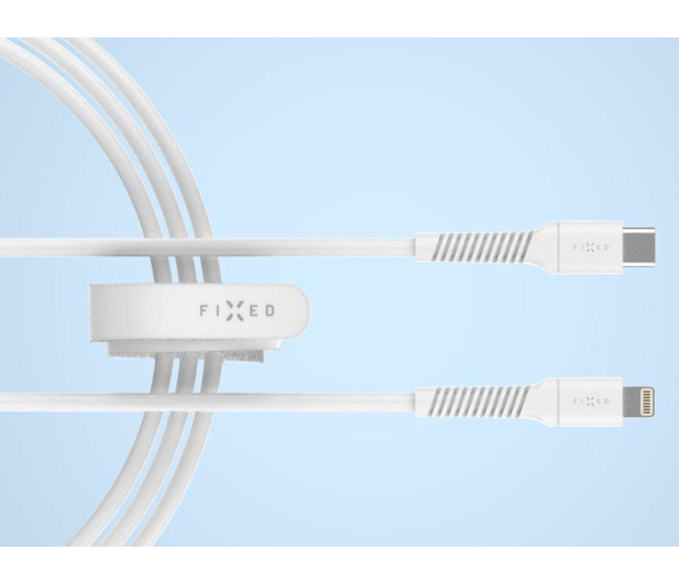 FIXED Liquid Silicone Cable USB-C-Lightning, 1,2m USB 2.0, PD 60W FIXDLS2-CL12-WH - 1484708 - zdjęcie 3